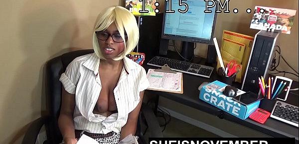  Ebony Babe Msnovember Fucking Supervisor On Desk Reverse Cowgirl & Blowjob Fuck
